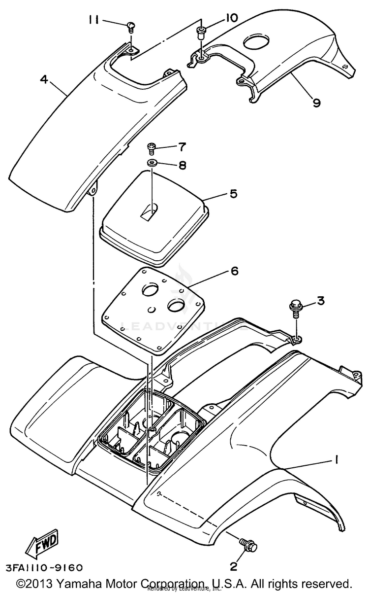 Front Fender Schematic