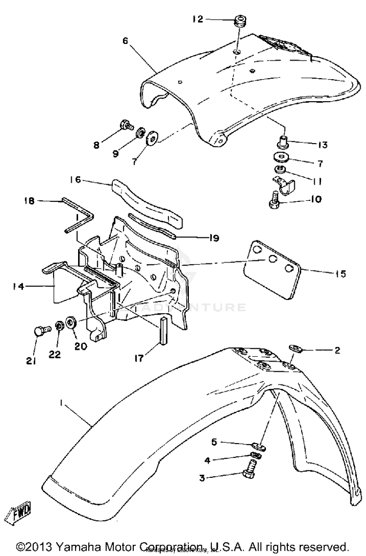 Front Fender - Rear Fender Schematic