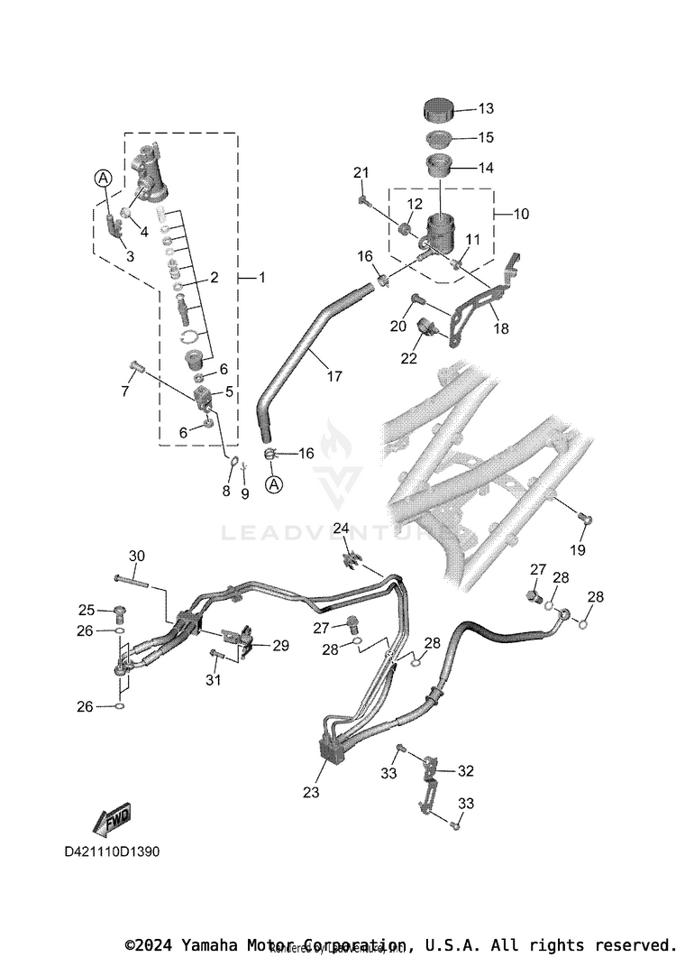 Rear Master Cylinder Schematic