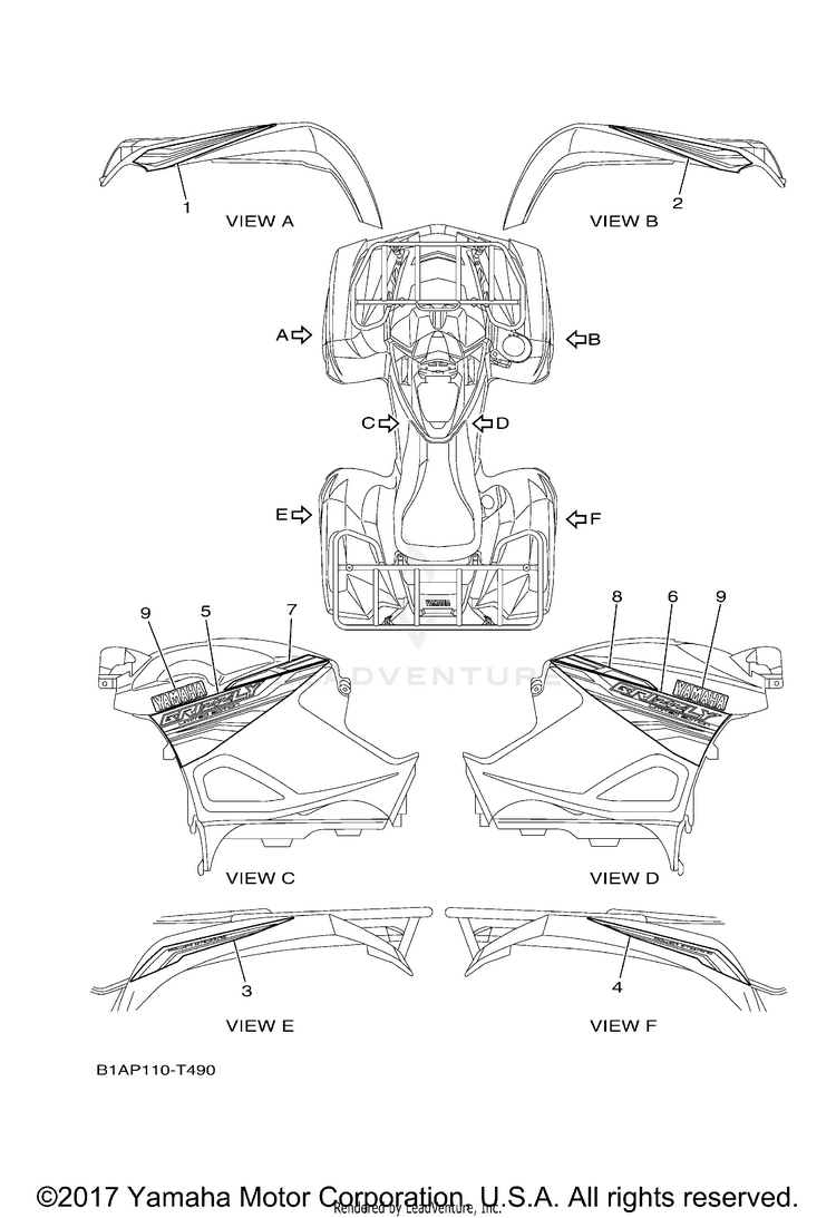Graphics GRIZZLY EPS 4WD LE - YFM70GPLJS - 2018 Schematic