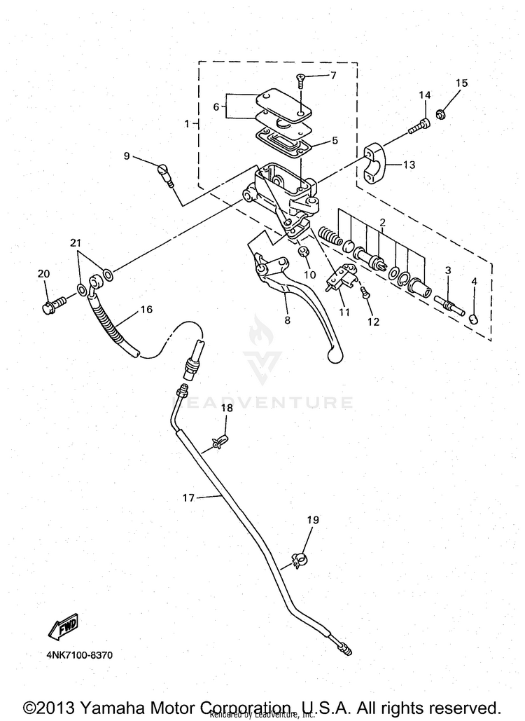 Front Master Cylinder 2 Schematic