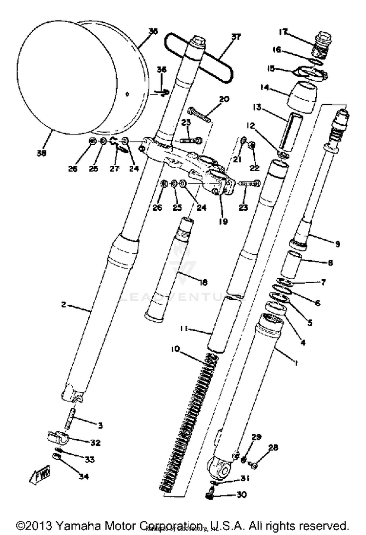 Front Fork Yz125c Schematic