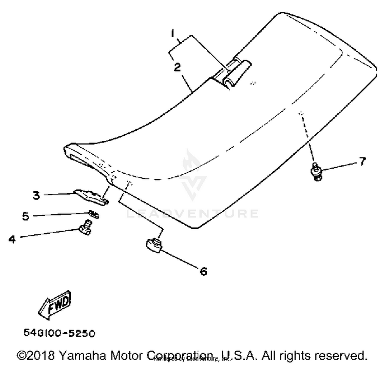Seat BIG WHEEL ELEC START - BW200ES - 1986 Schematic
