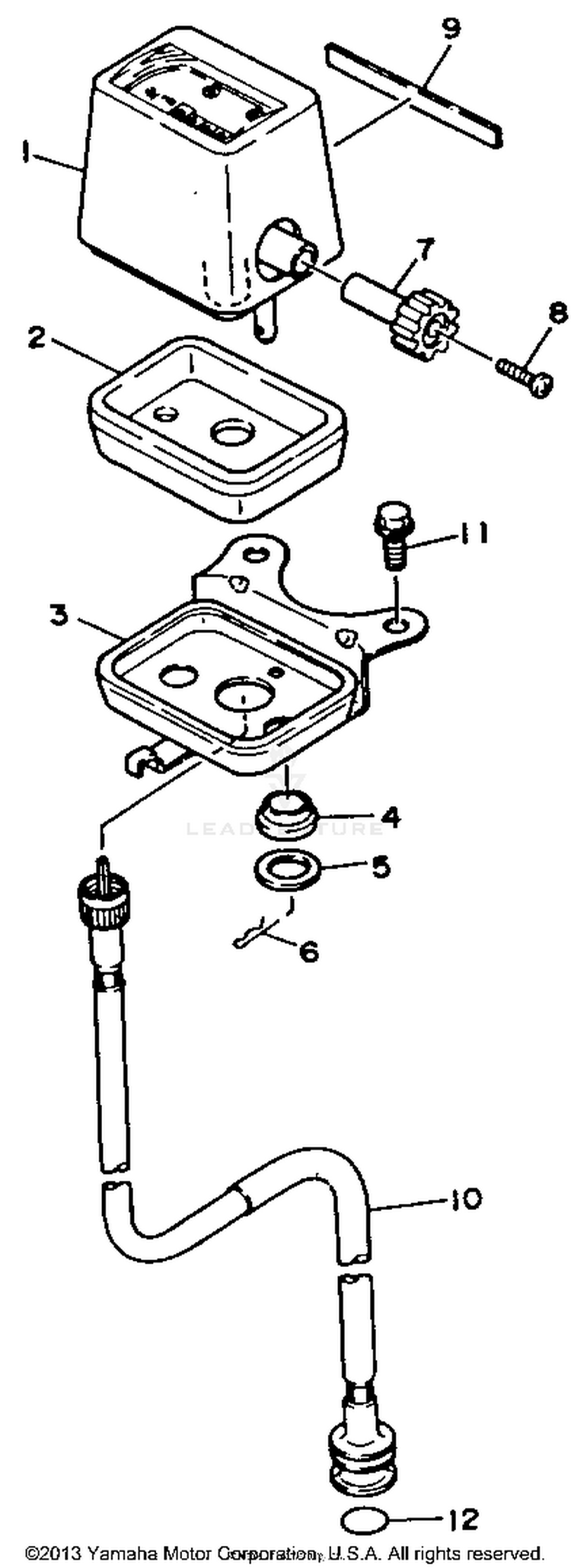 Meter BIG BEAR 4WD - YFM350FWD - 1992 Schematic