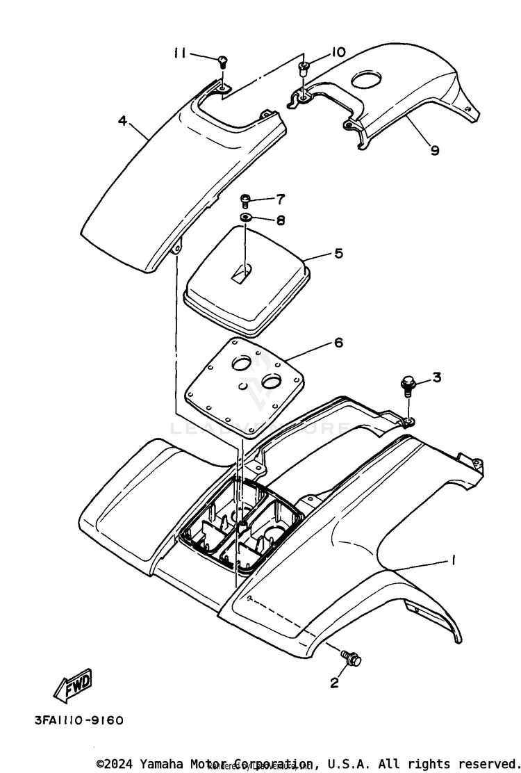 Front Fender Schematic