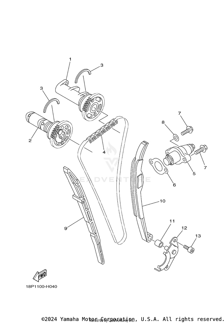 Camshaft & Chain Schematic