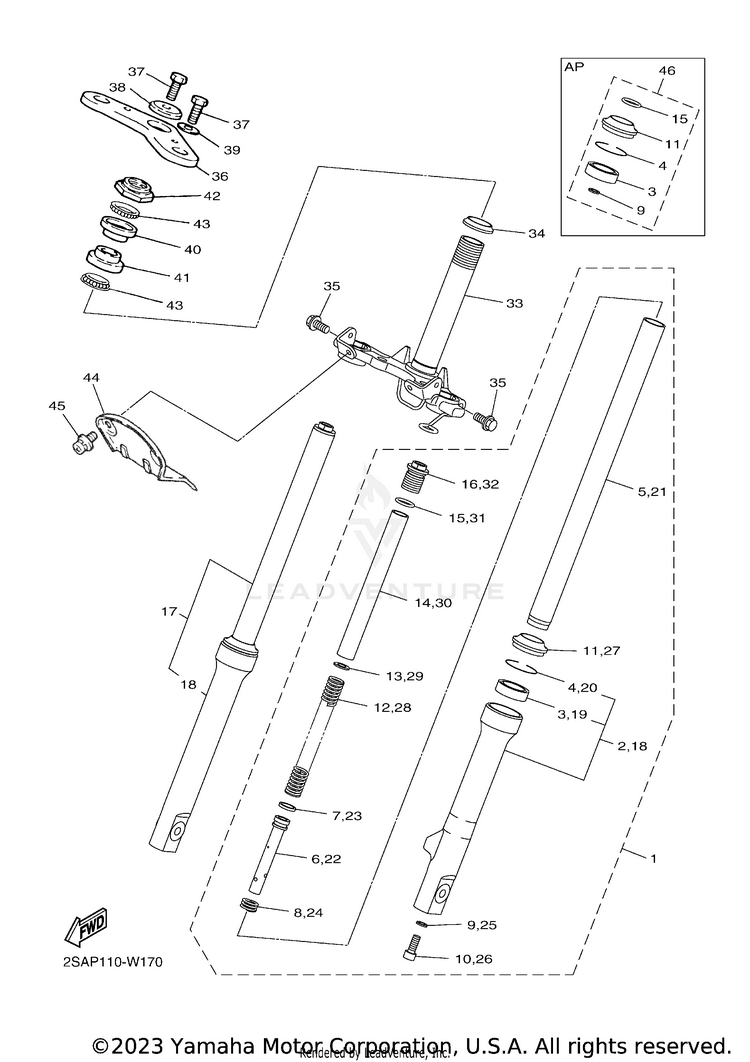 Front Fork Schematic