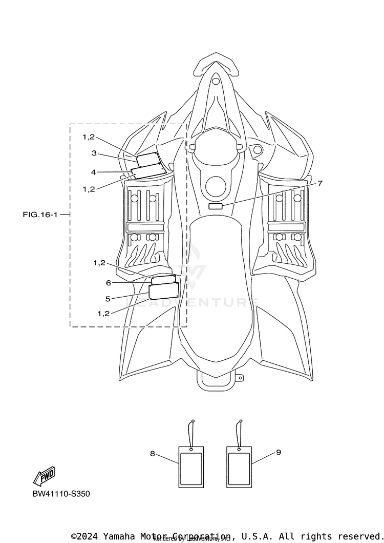 Emblem Label 1 YFZ50 - YFZ05YYXML - 2021 Schematic