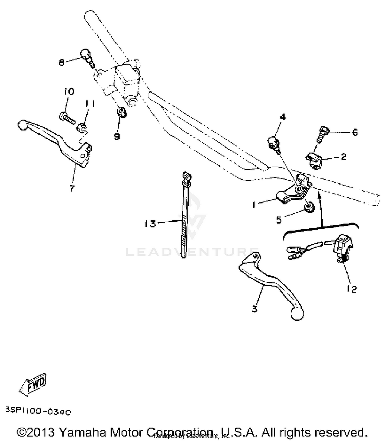 Handle Switch-Lever Schematic