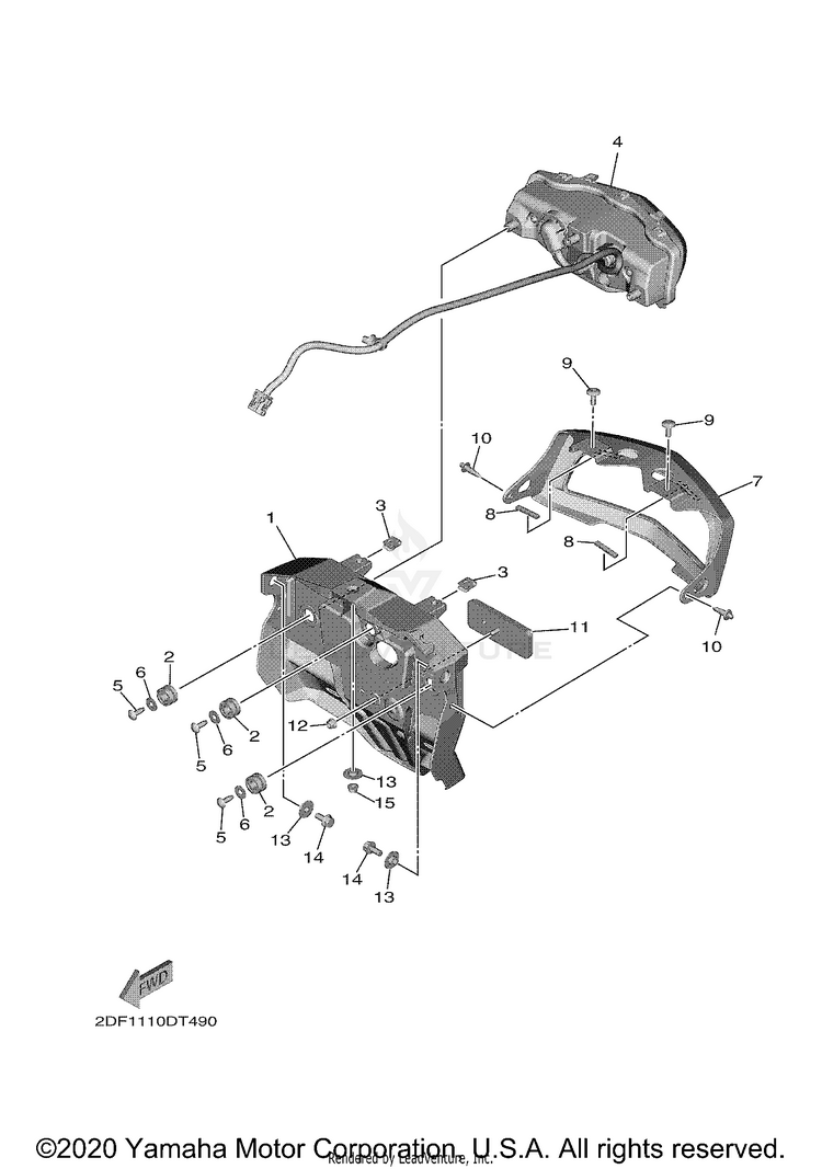 Taillight STAR VENTURE - XV19FML - 2021 Schematic