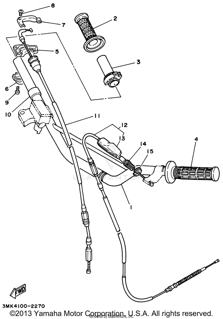Steering Handle - Cable Schematic