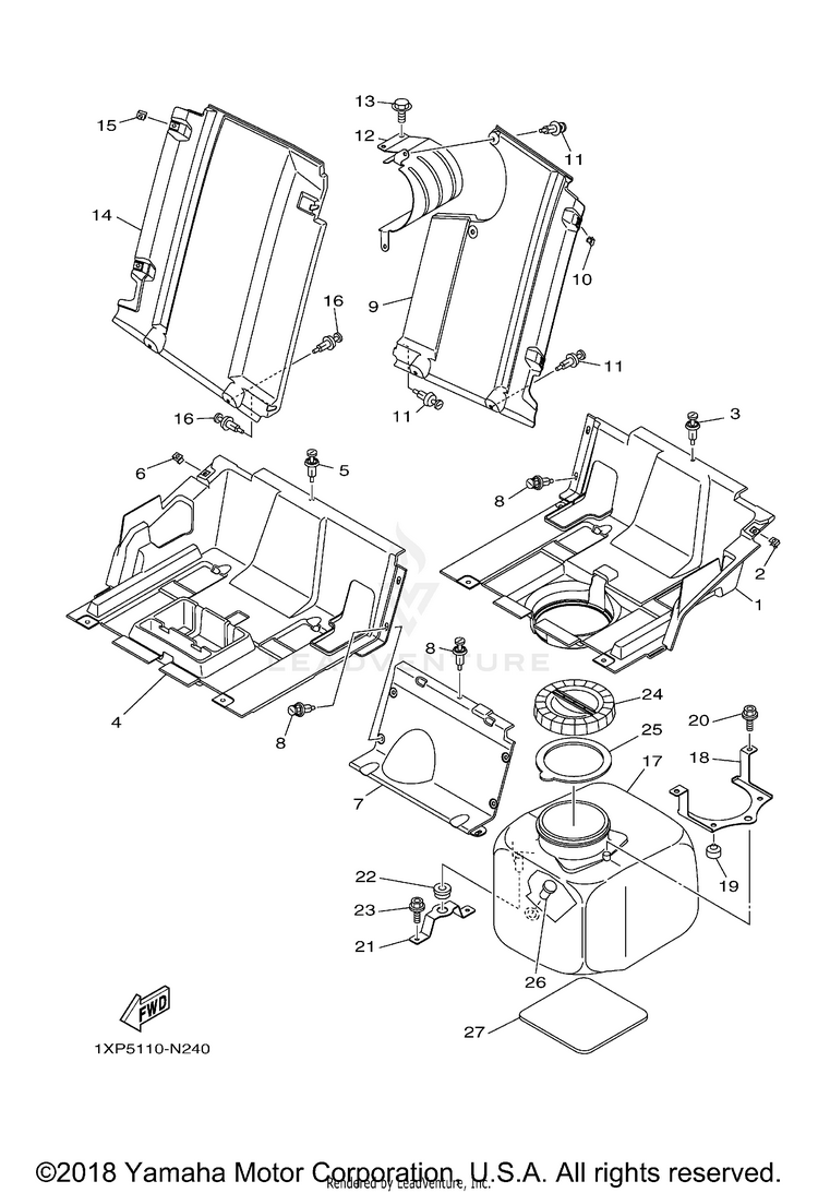 Side Cover 2 VIKING EPS SE - YXM700PSF - 2015 Schematic