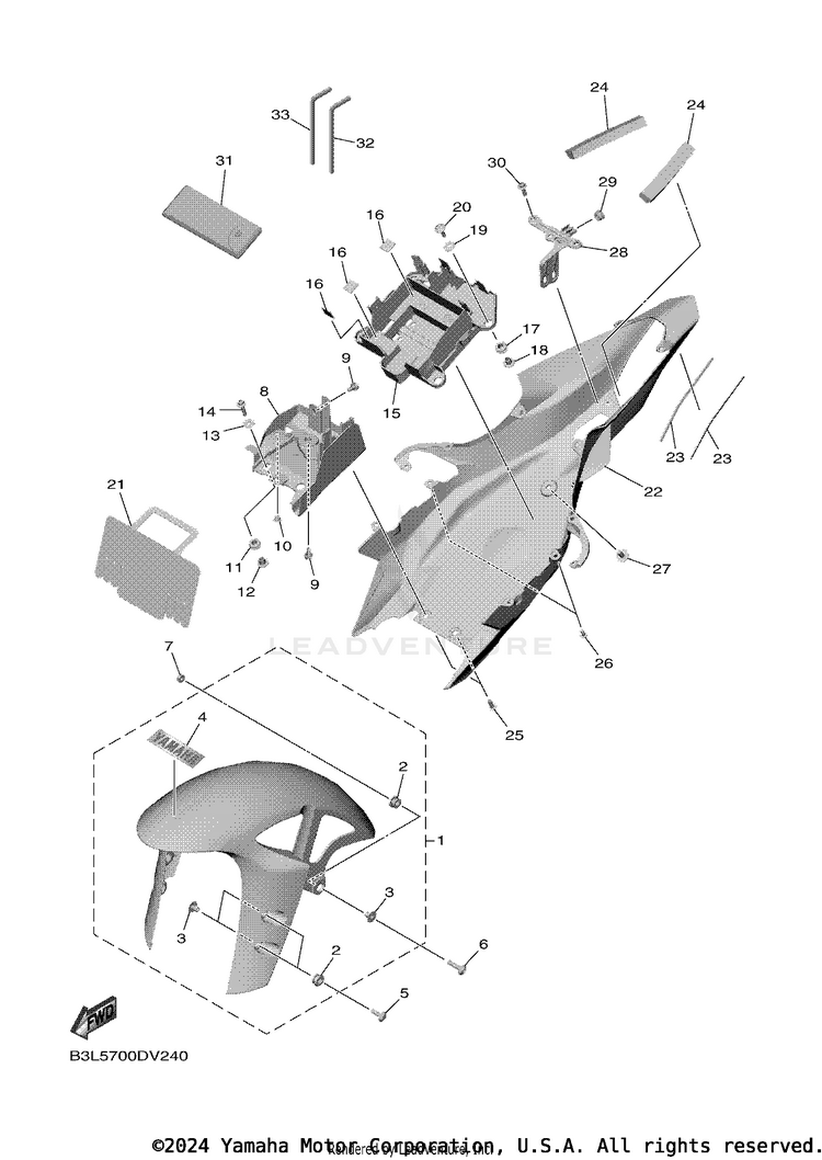 Fender YZFR1 - YZFR1S1CB - 2025 Schematic