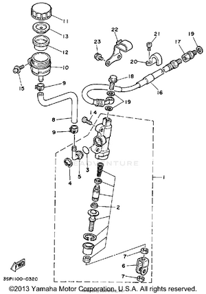 Rear Master Cylinder Schematic