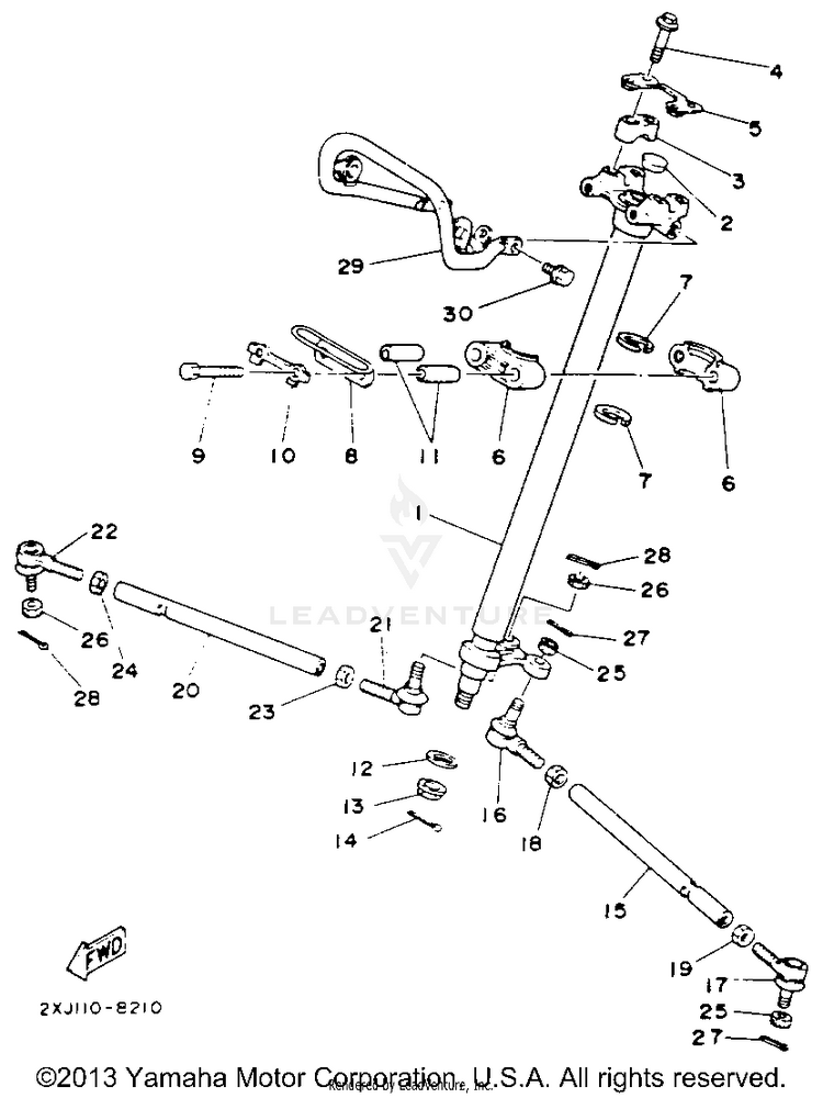 Steering BLASTER - YFS200E - 1993 Schematic