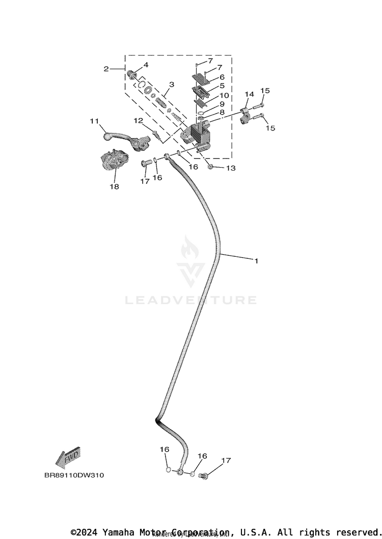 Front Master Cylinder Schematic