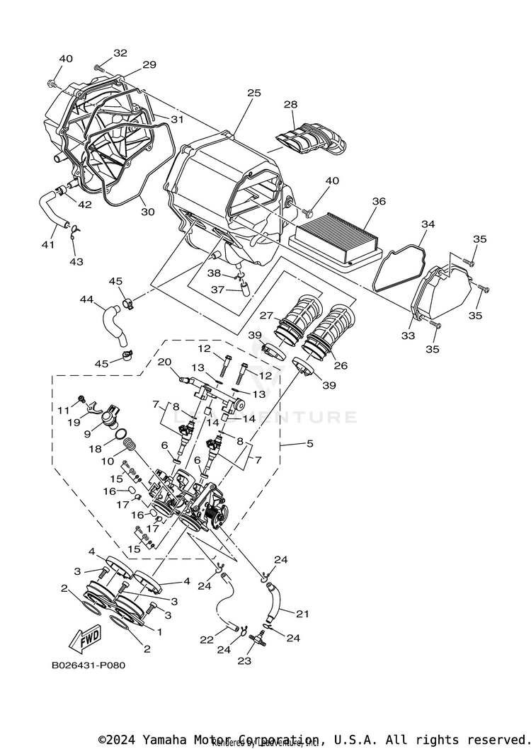 Intake YZFR3 - YZFR3LL - 2020 Schematic