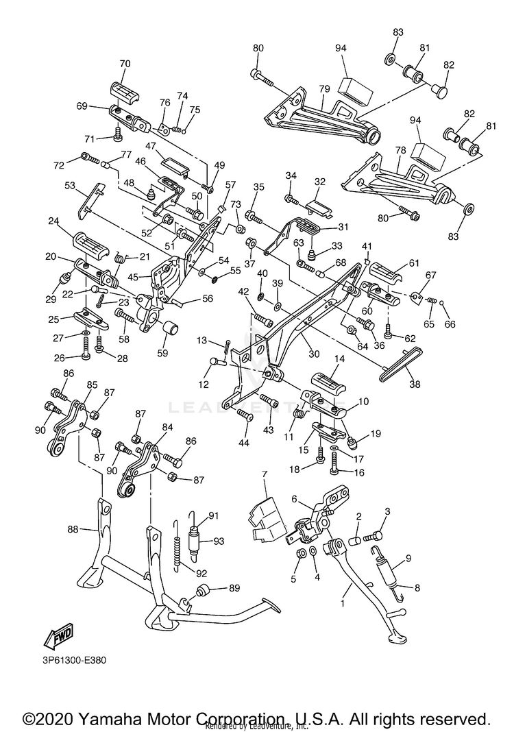 Stand Footrest Schematic