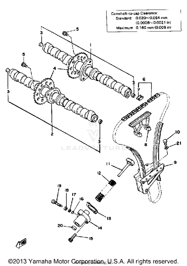 Camshaft - Chain Schematic