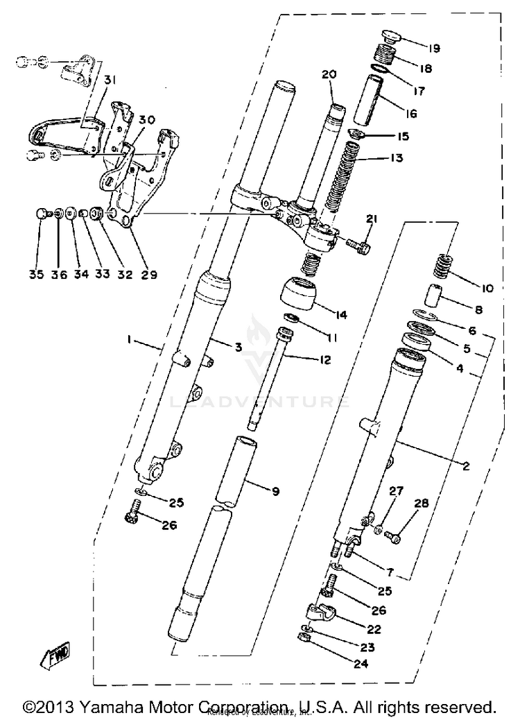 Front Fork Schematic