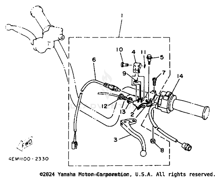 Handle Switch - Lever Schematic