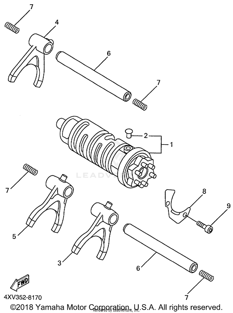 Shift Cam Fork Schematic