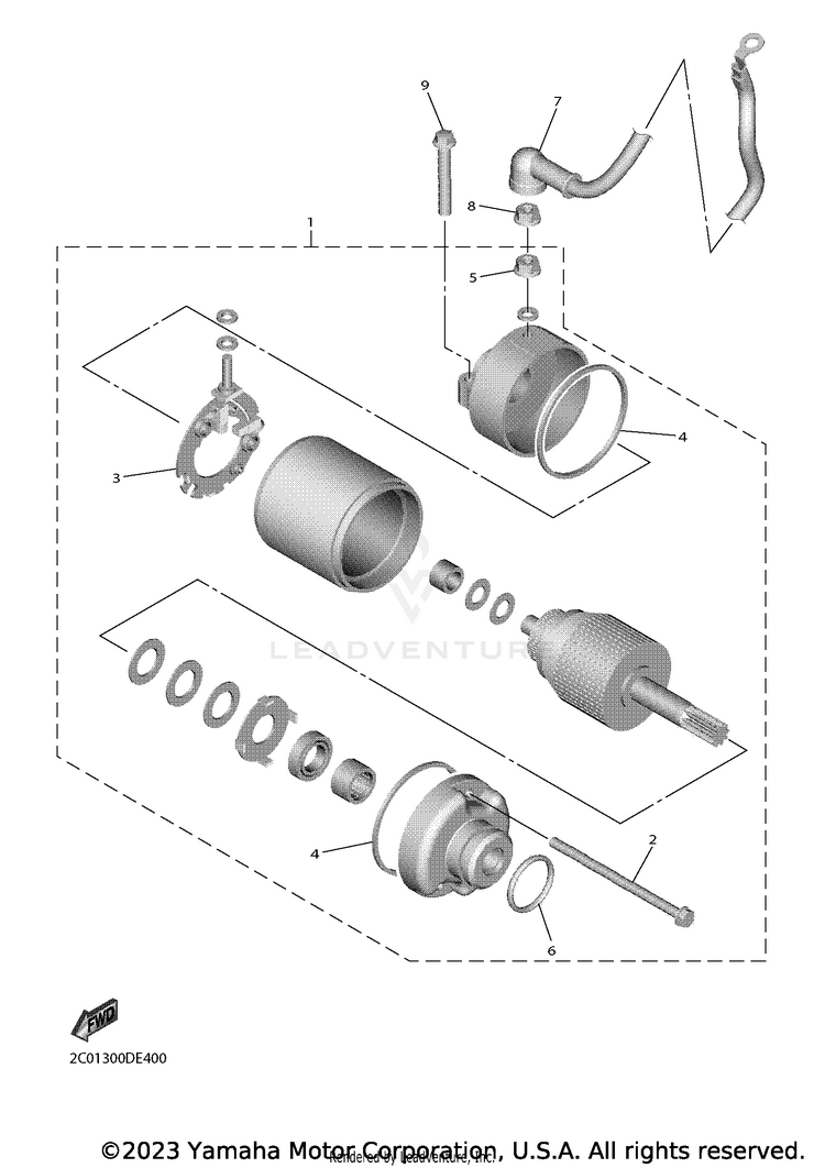 Starting Motor YZFR6 - YZFR6L1CB - 2020 Schematic