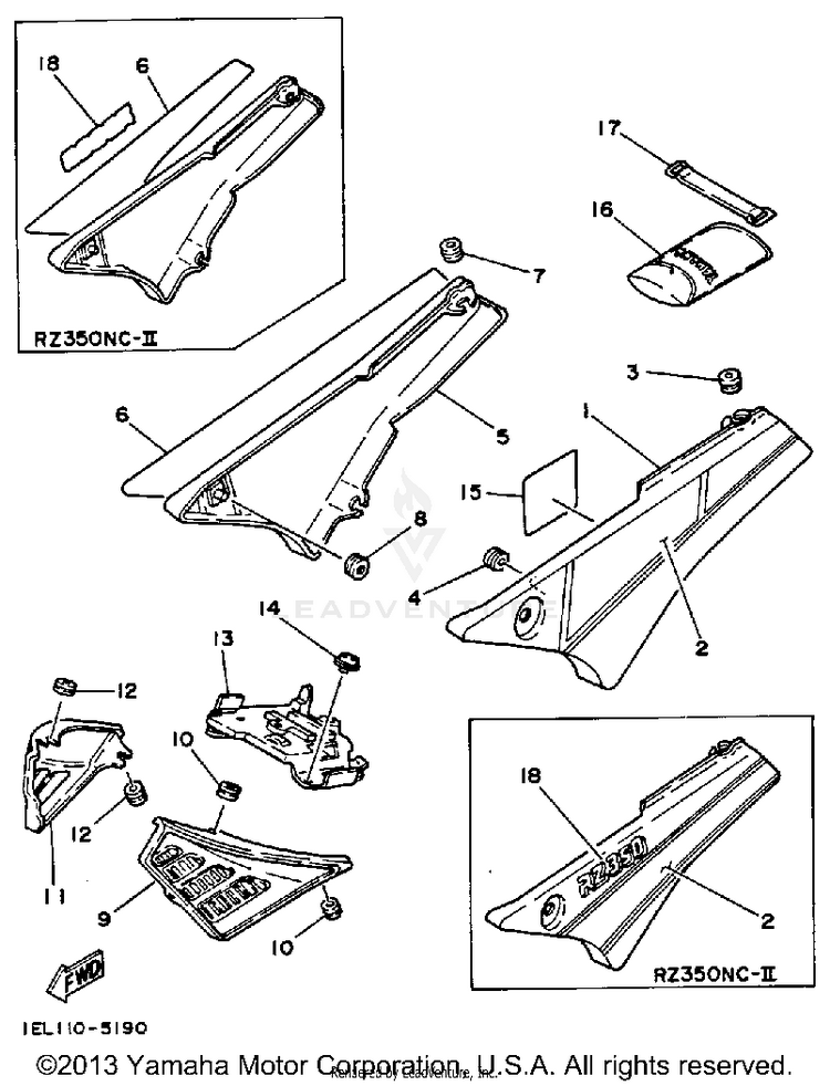 Side Cover (Rz350nc) Schematic