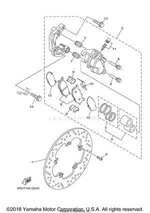 Front Brake Caliper Schematic