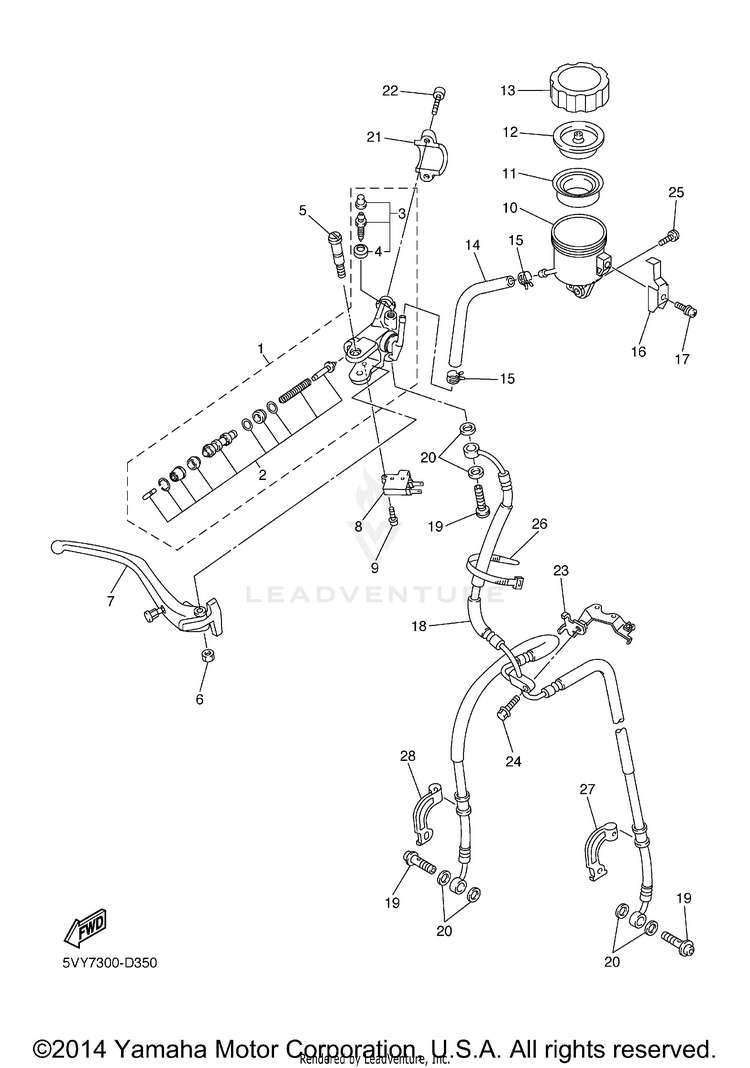 Front Master Cylinder Schematic