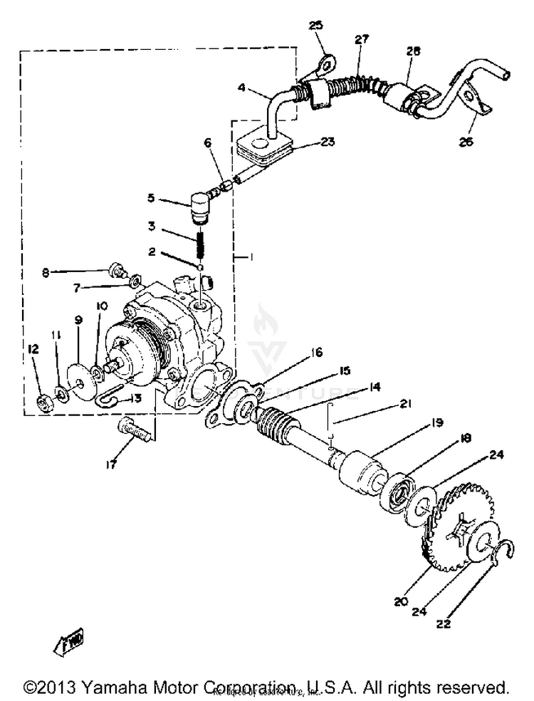 Oil Pump  Dt80h - J - K Schematic