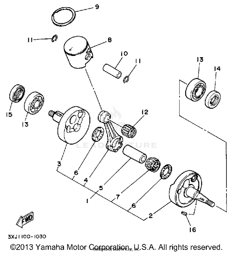 Crankshaft-Piston Schematic