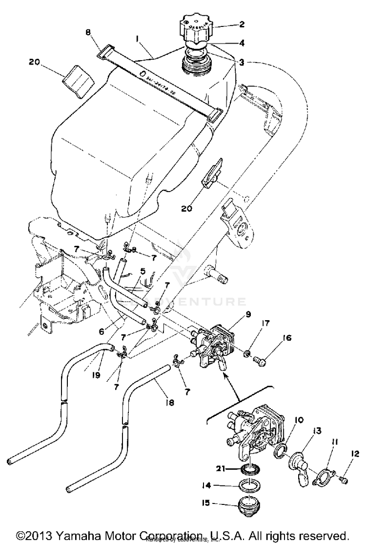 Fuel Tank LB80IIHC - 1976 Schematic