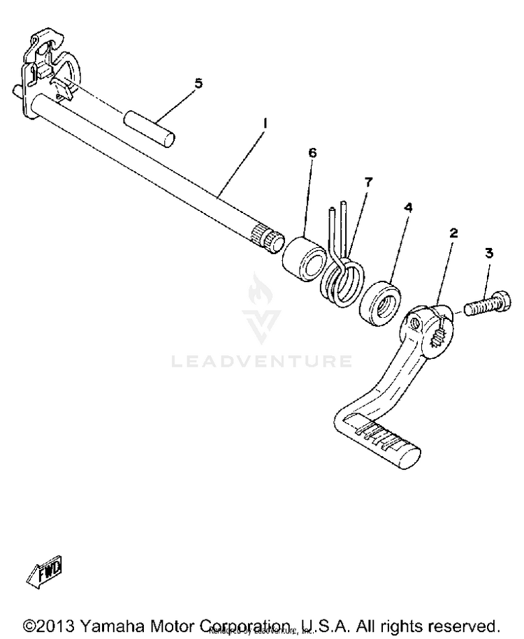 Shift Shaft - Pedal Schematic