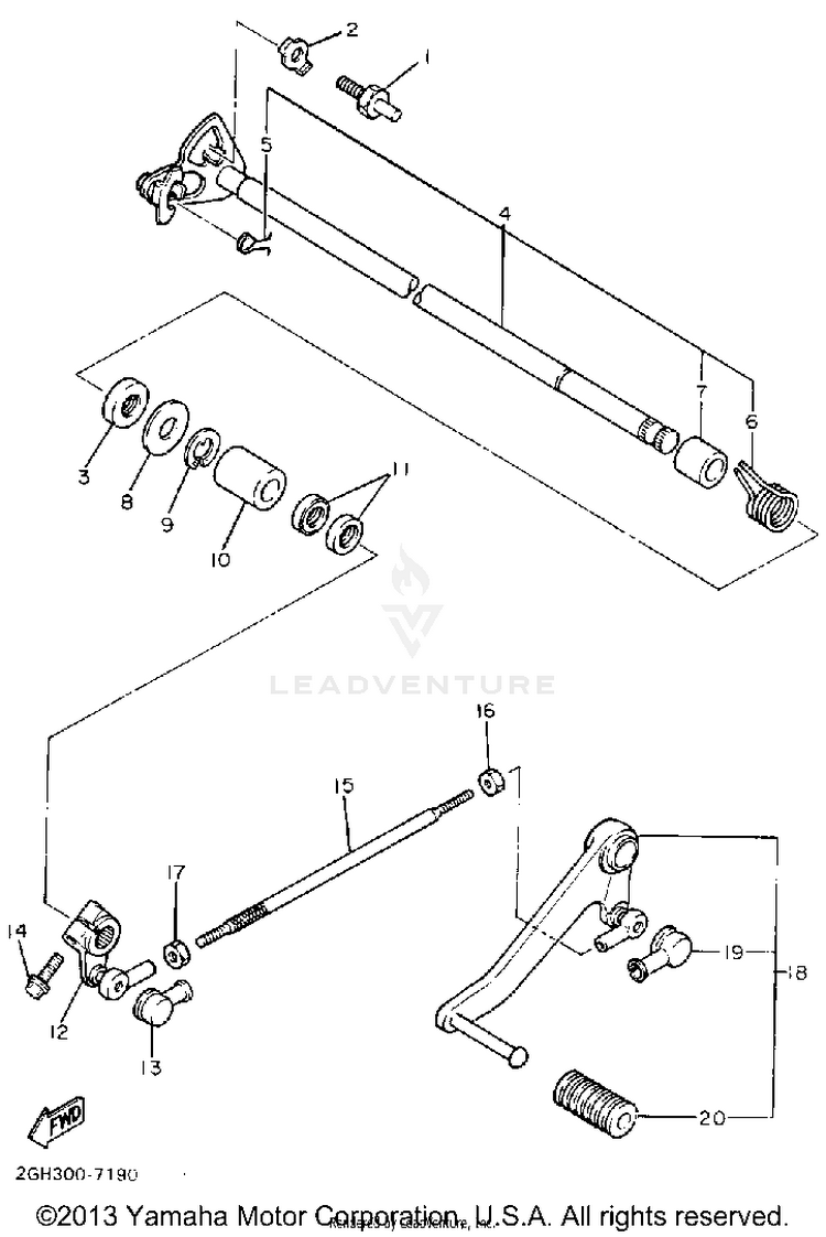 Shift Shaft Schematic