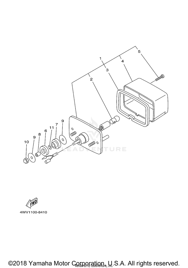 Taillight GRIZZLY - YFM600FMC - 2000 Schematic