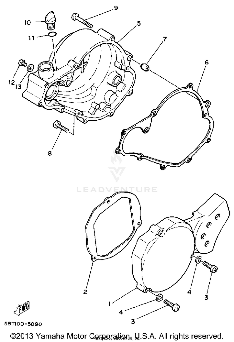 Crankcase Cover 1 Schematic