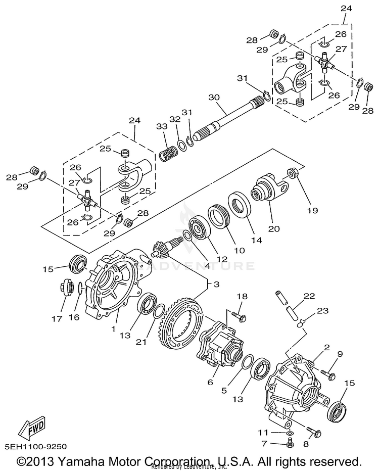 Front Differential Schematic