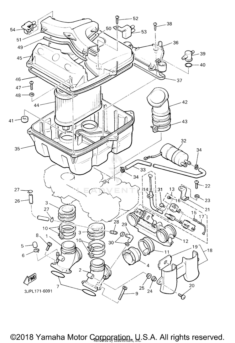 Intake V-MAX - VMX1200MC - 2000 Schematic