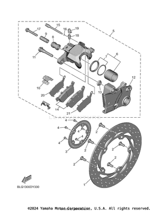 Rear Brake Caliper Schematic