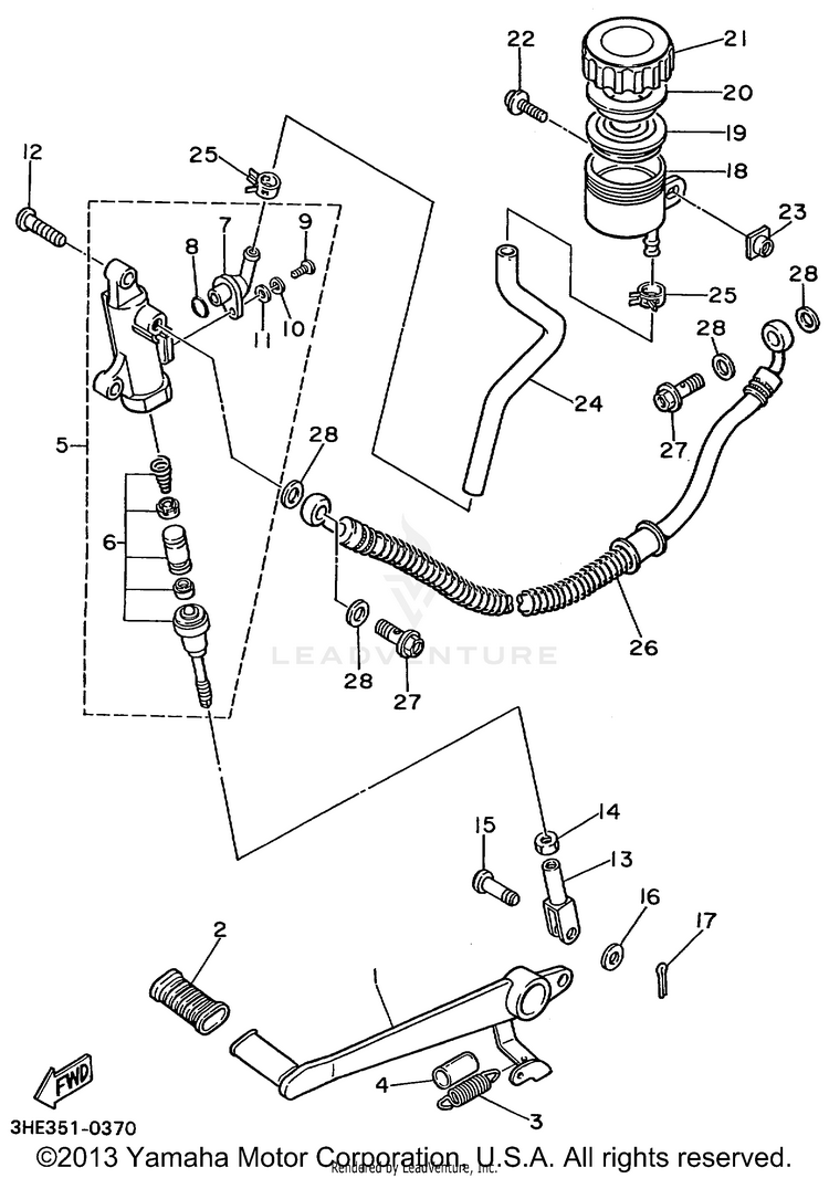 Rear Master Cylinder Schematic