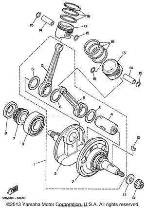 Crankshaft Piston Schematic