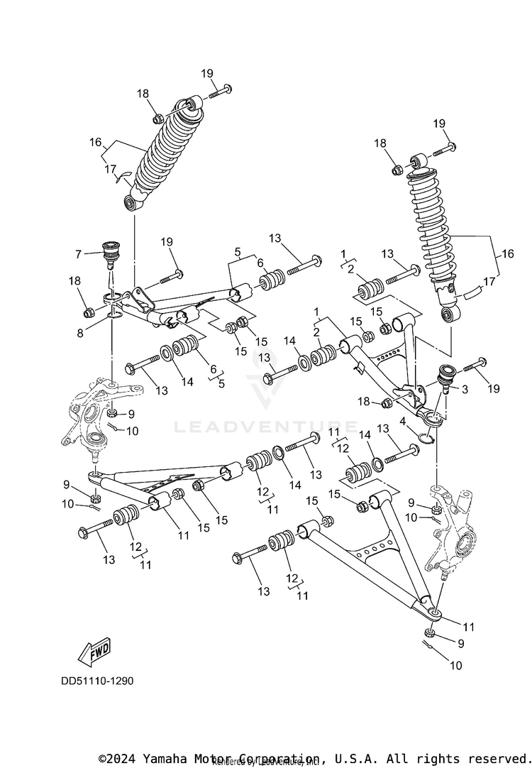 Front Suspension & Wheel Schematic