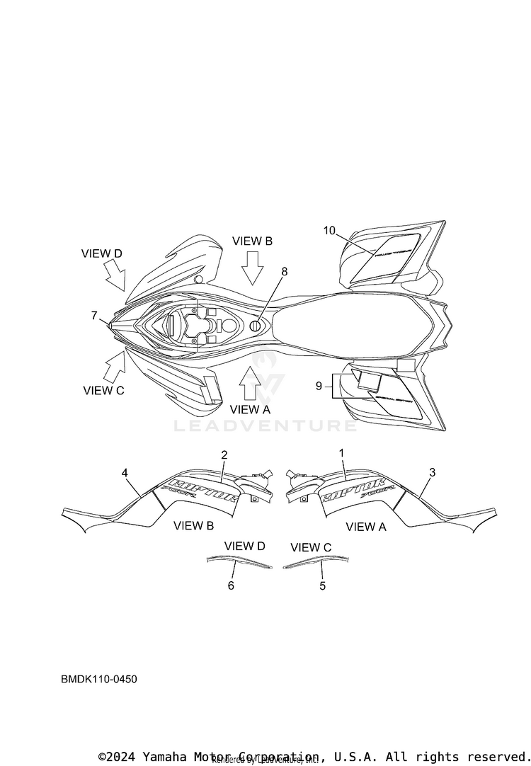 Graphics RAPTOR 700R SE CAL - YFM70RCCTG - 2026 Schematic