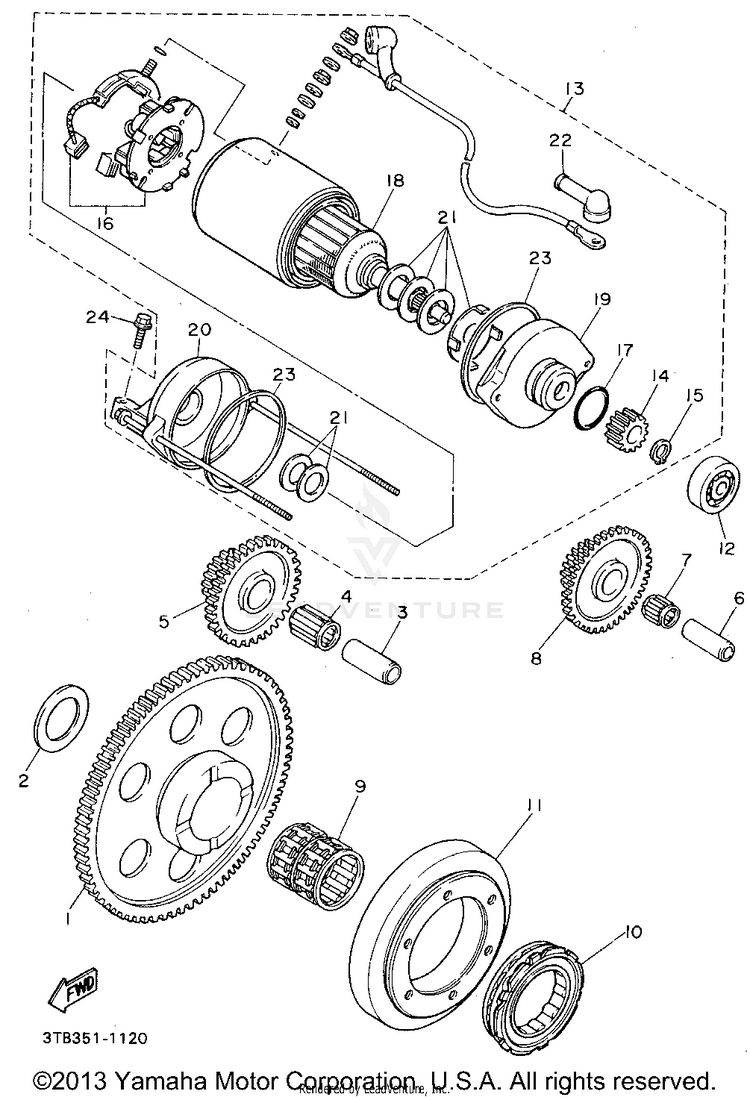 Starter Clutch Schematic