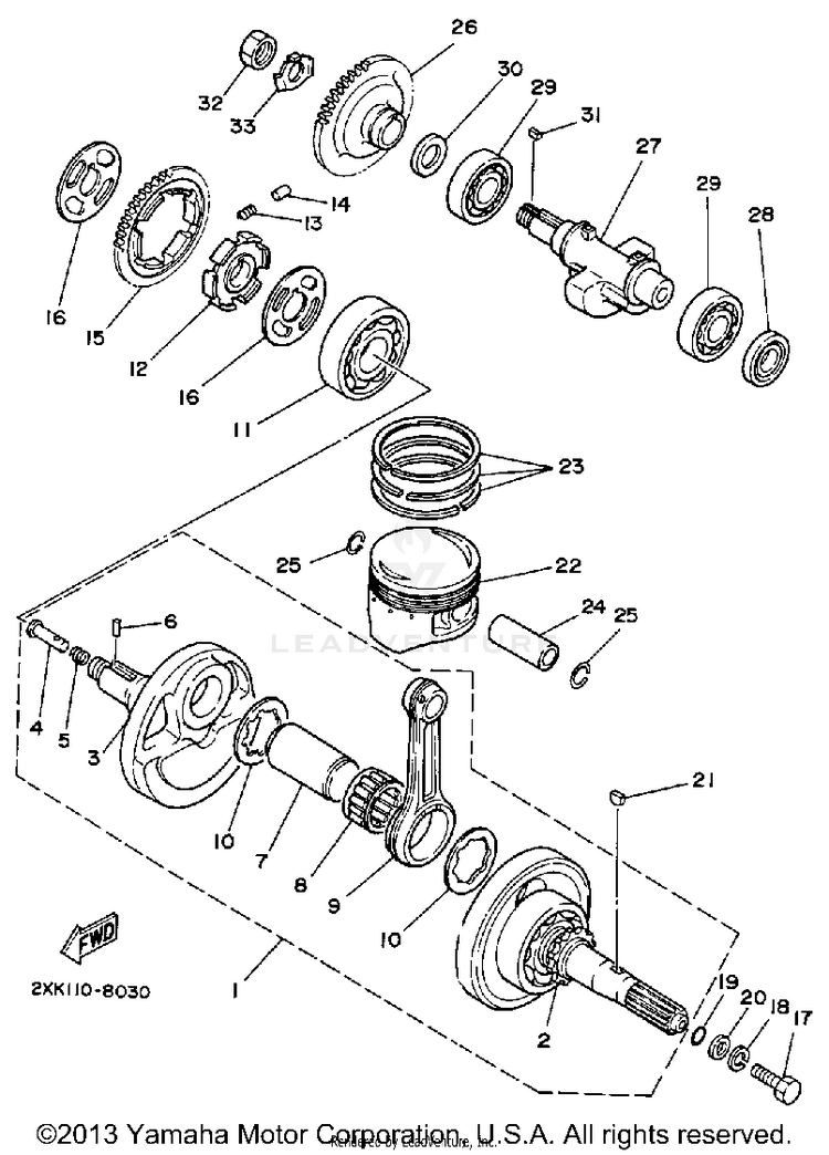 Crankshaft-Piston Schematic