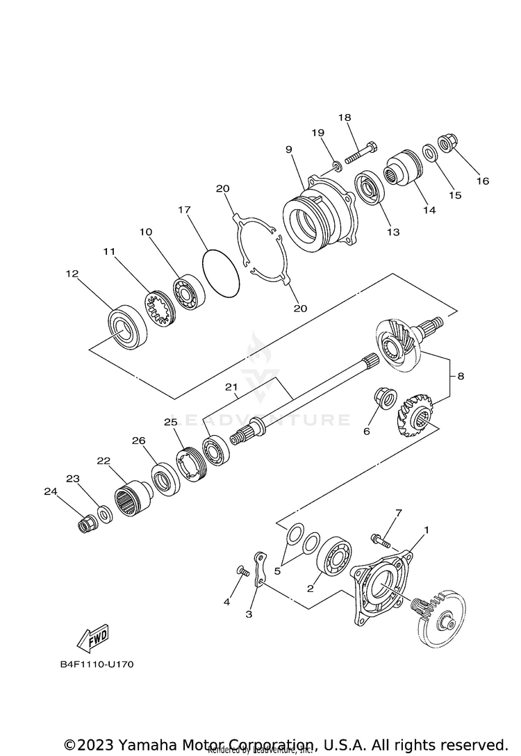 Middle Drive Gear Schematic