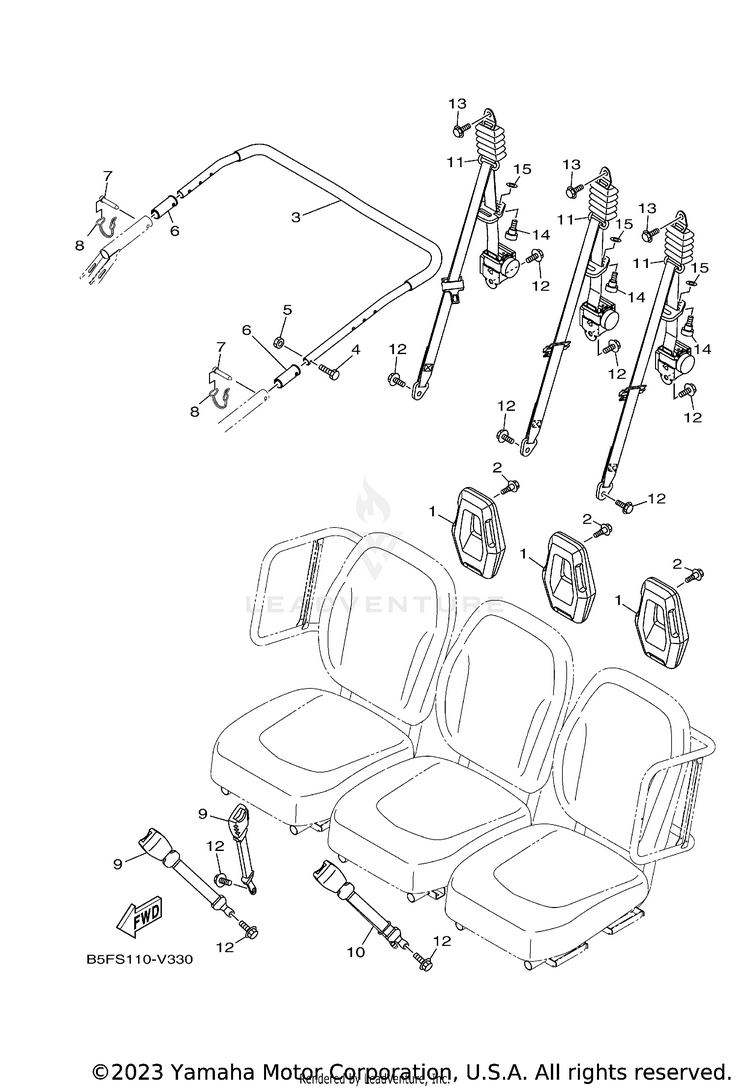 Seat 2 VIKING EPS RANCH - YXM70VPRLC - 2020 Schematic
