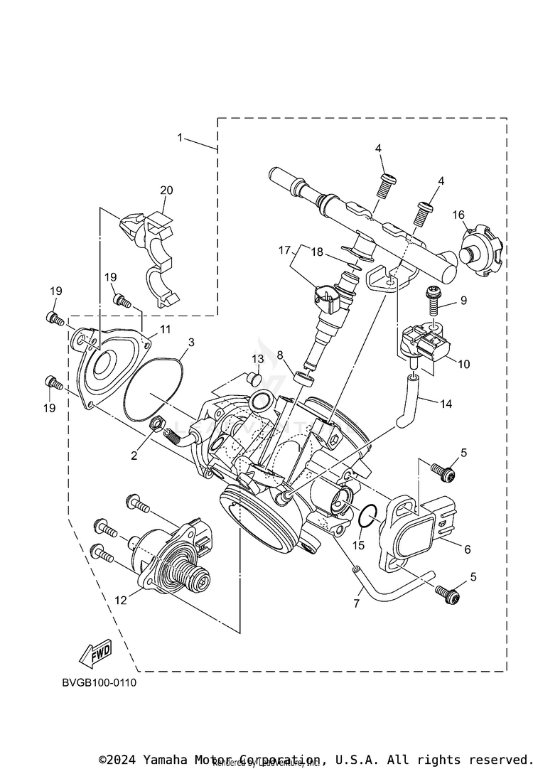 Throttle Body Assy 1 Schematic