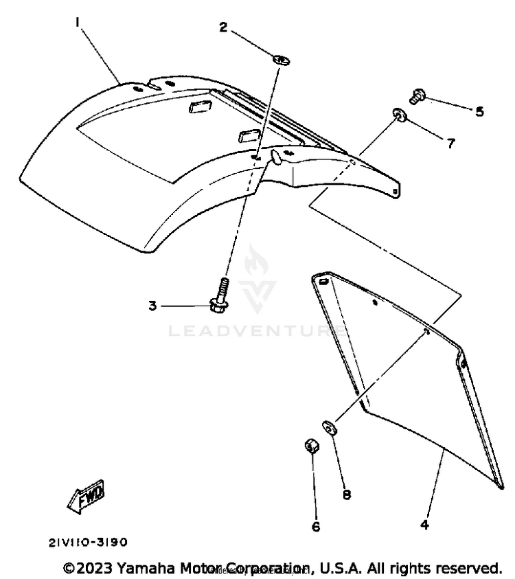 Front Fender Ytm200k Schematic